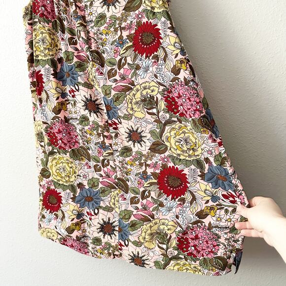 Loft Pink Garden Floral Print Sleeveless Shift Dress women's size large - Picture 6 of 11